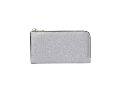 Valextra L Zip Purse "Ash Gray"