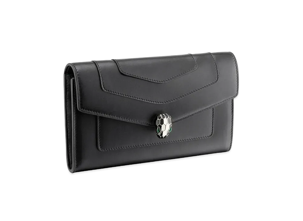 BVLGARI Serpenti Forever Large Wallet "Black"