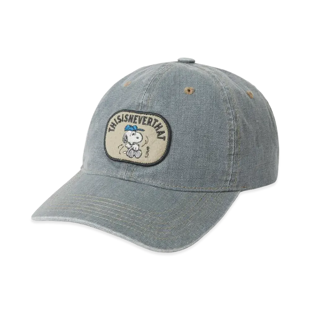 thisisneverthat x PEANUTS HBT Washed Cap "Faded Blue"