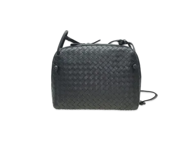 Bottega Veneta Lambskin Crossbody Bag "Dark Grey"