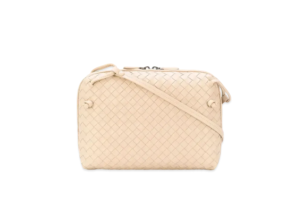 Bottega Veneta Lambskin Crossbody Bag "White"