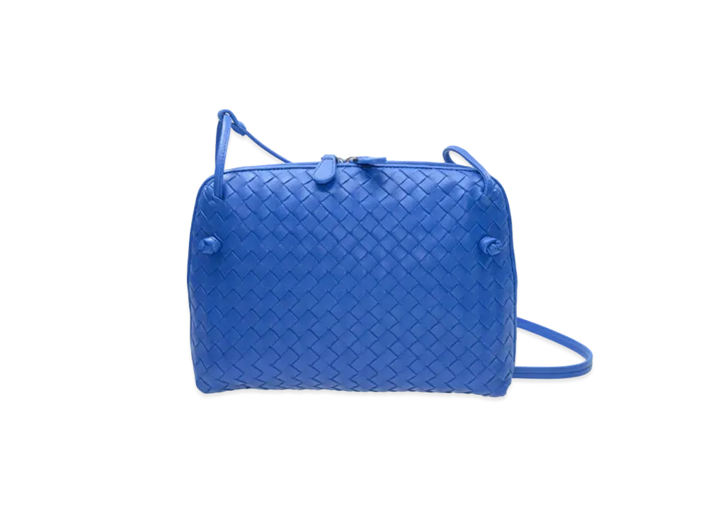 Bottega Veneta Lambskin Crossbody Bag "Blue"