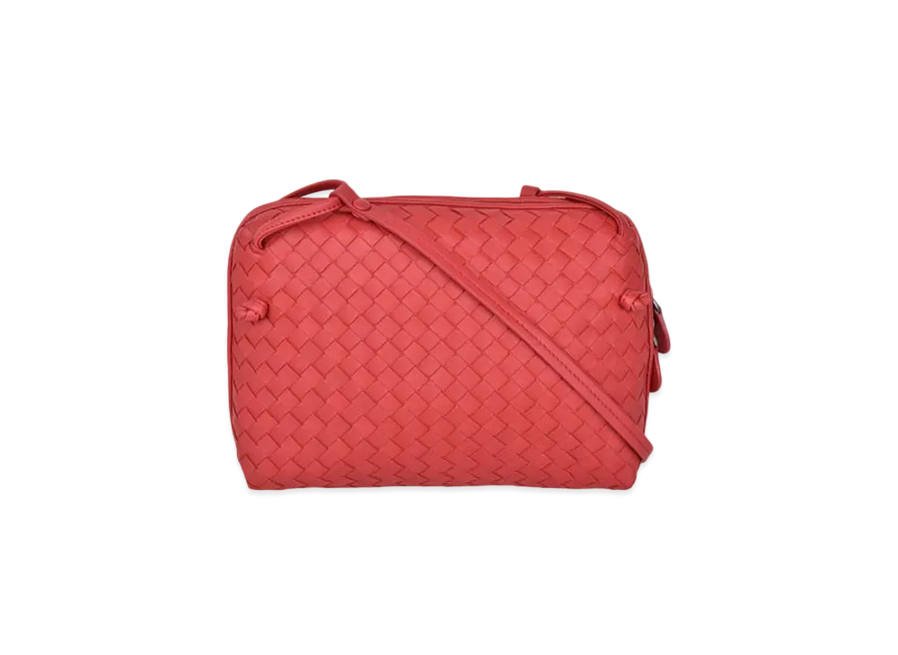 Bottega Veneta Lambskin Shoulder Bag "Red"