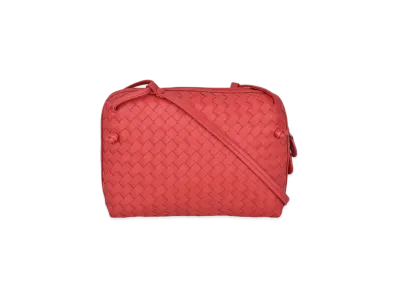 Bottega Veneta Lambskin Shoulder Bag "Red"