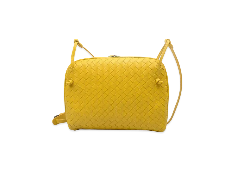 Bottega Veneta Lambskin Crossbody Bag "Yellow"