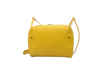 Bottega Veneta Lambskin Crossbody Bag "Yellow"