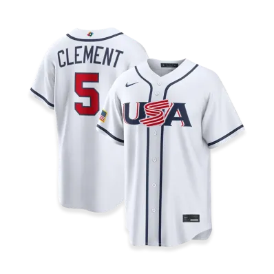 Nike 2026WBC World Baseball Classic Ernie Clement USA Baseball Home Stadium Jersey "White"