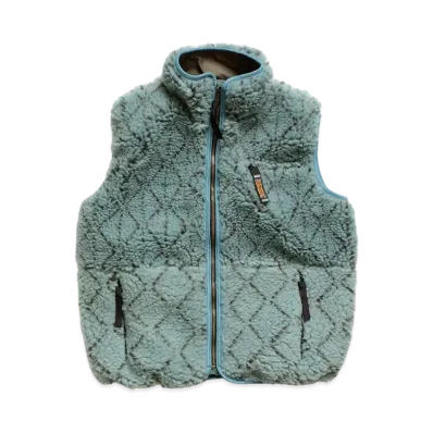 KAPITAL ROAD RESTART BOAR FLEECE REVERSIBLE VEST "Blue"