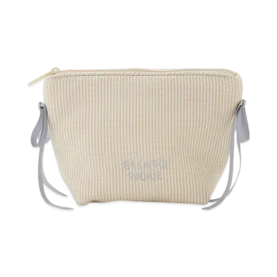 GELATO PIQUE Striped Ribbon Pouch "Yellow"