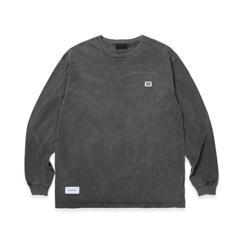 APHRODITEGANG TCS Mini Patch Garment Dye L/S Tee "Black/White"