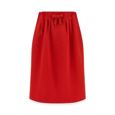 PRADA Women's Bow Skirt "Red"