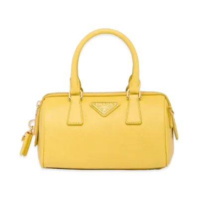 PRADA Saffiano Leather Top Handle Bag "Sunny Yellow"