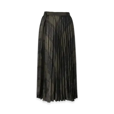 sacai Plaid Print Skirt "Khaki/Navy"