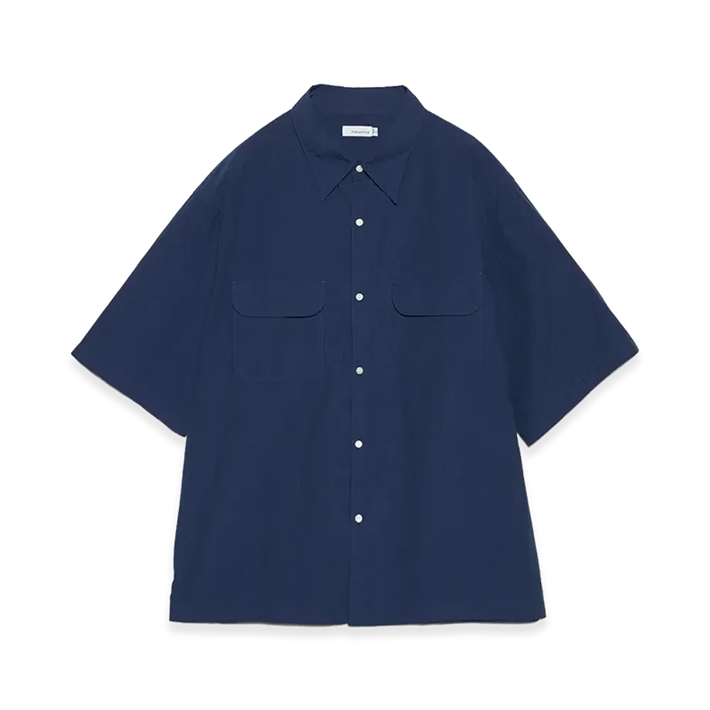 nanamica Regular Collar S/S Shirt "Dark Navy"