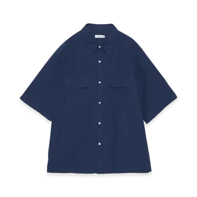 nanamica Regular Collar S/S Shirt "Dark Navy"
