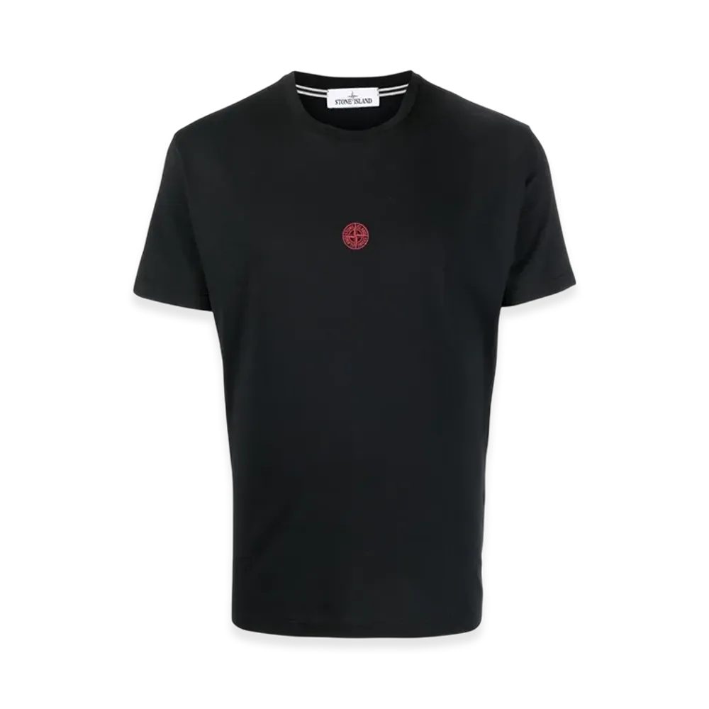 Stone Island 2NS97 30/1 Cotton Jersey Solar Eclipse Three Print Garment Dyed T-Shirt - 22SS "Black"