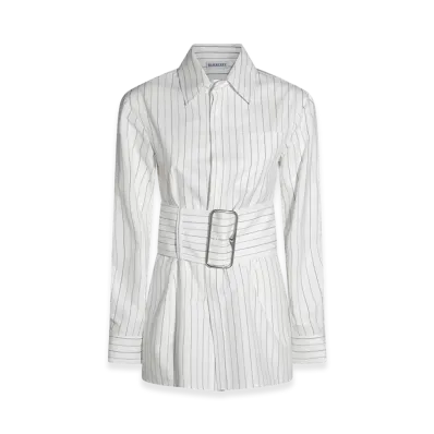 Burberry Women's Belted Cotton Shirt "White"