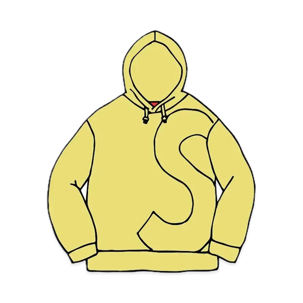 Supreme Laser Cut S Logo Hooded Sweatshirt "Yellow"