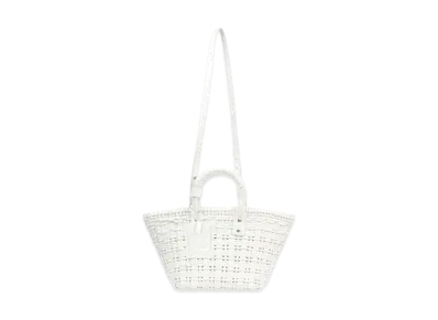 BALENCIAGA Women's Bistro XS Basket With Strap "White"