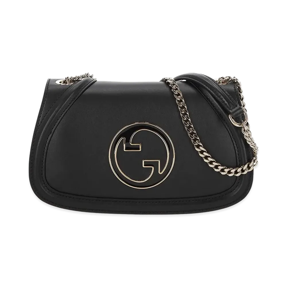 GUCCI Women's Leather Gucci Blondie Shoulder Bag "Black"