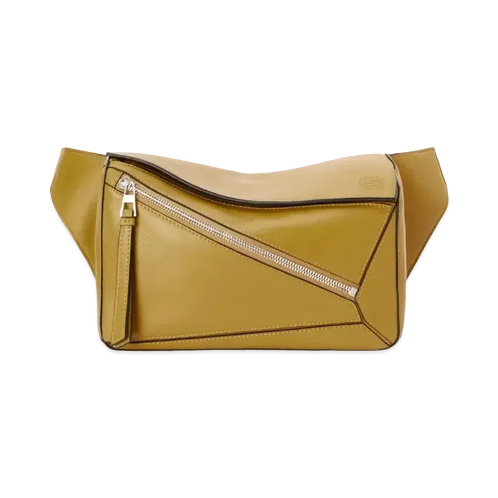 LOEWE Small Puzzle Bumbag In Classic Calfskin "Ochre"