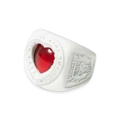 HUMAN MADE HEART COLLEGE RING "White"