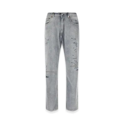 MM6 Maison Margiela Used Effect Jeans "Light Blue"
