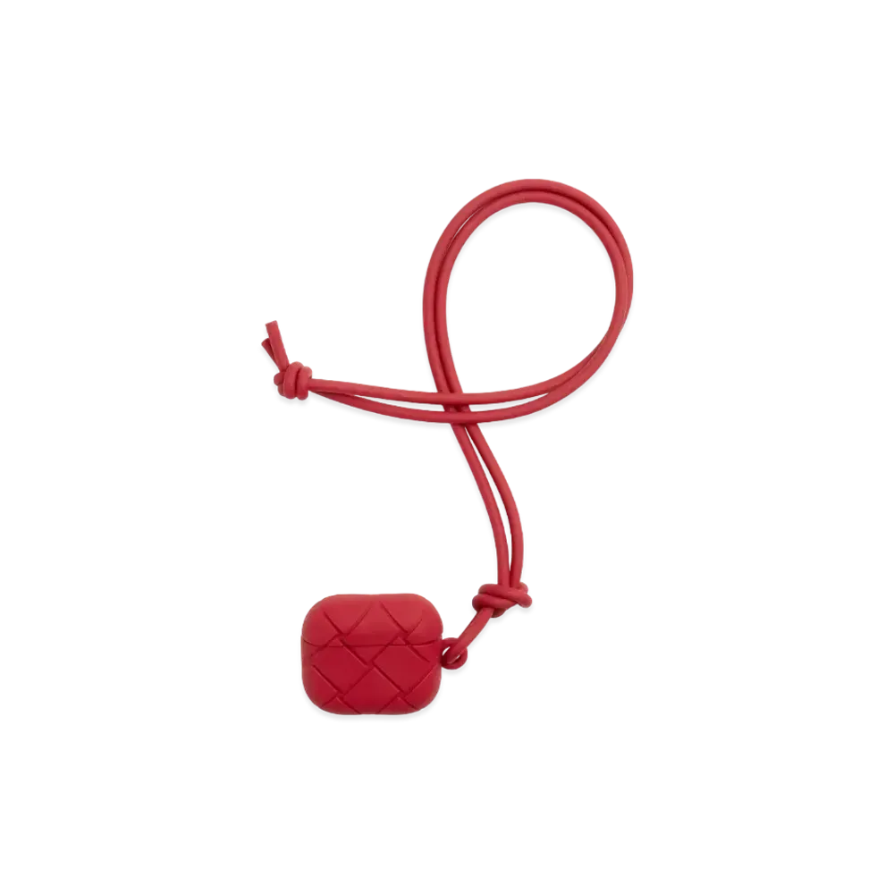 Bottega Veneta Intrecciato Rubber Silicon AirPods Case "Apple Candy"