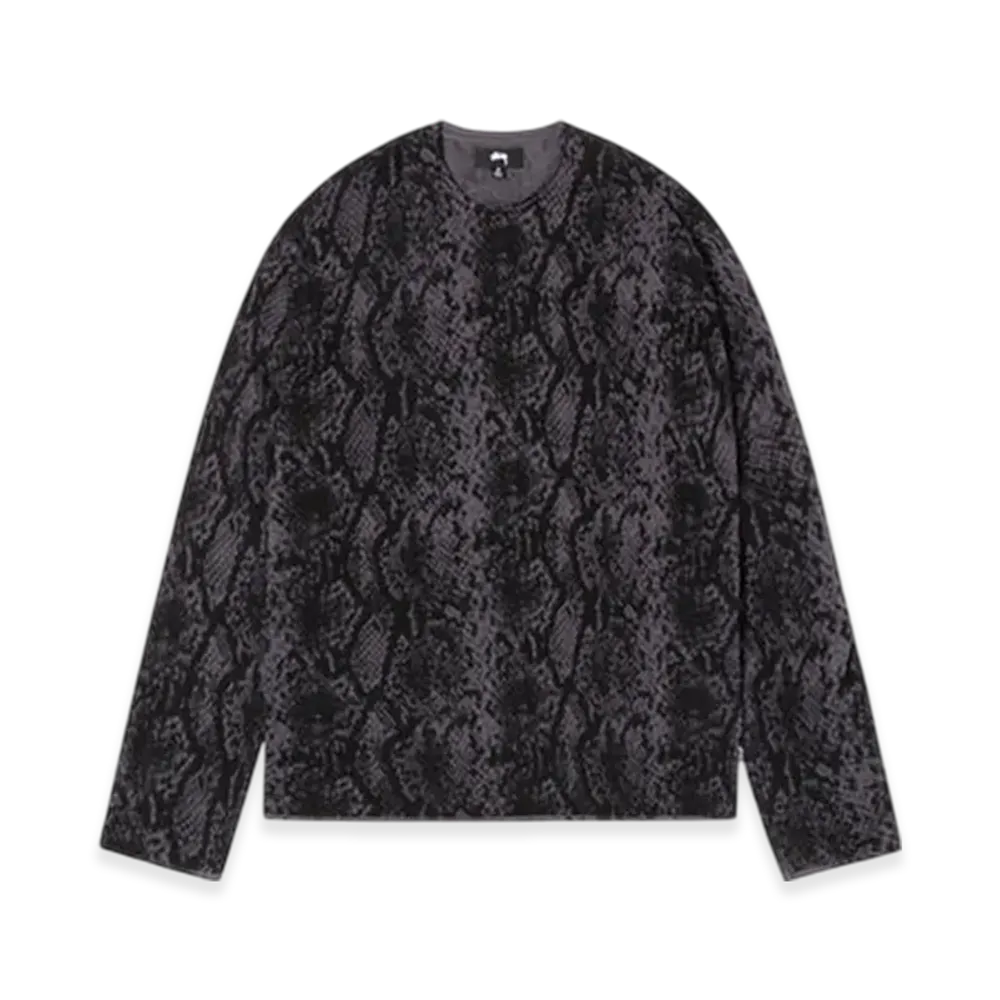 Stussy Python Knit Crew "Charcoal"
