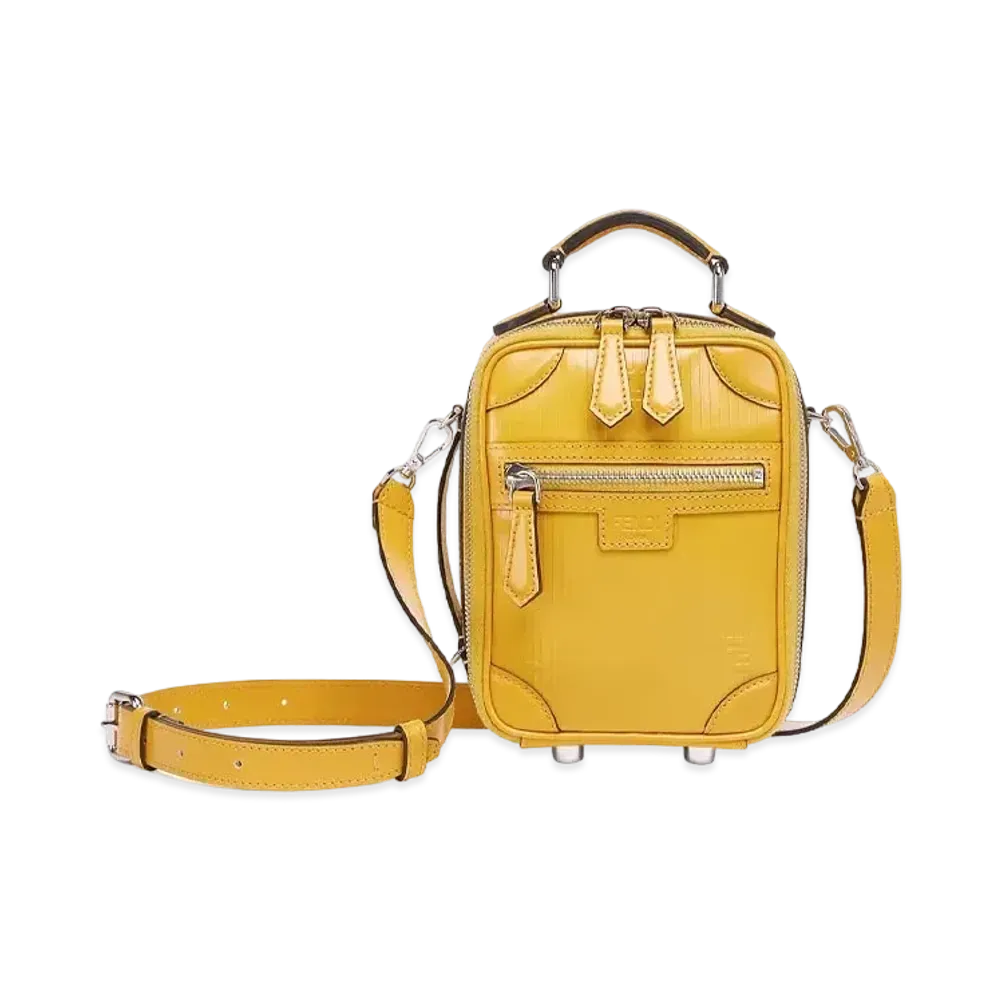 FENDI Travel Mini Bag Leather Bag "Yellow"