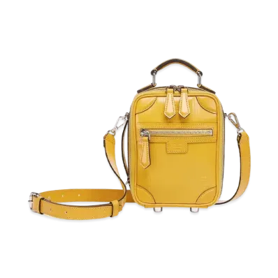 FENDI Travel Mini Bag Leather Bag "Yellow"