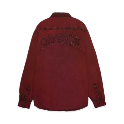 Supreme Faux Shearling Lined Work Shirt "Red Denim" (24FW)