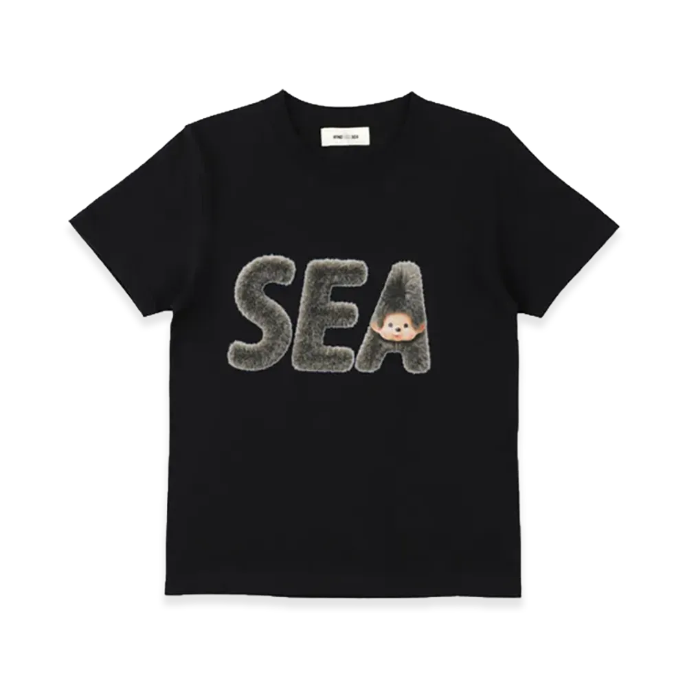 WIND AND SEA x Monchhichi Kids Fur OG Sea Tee "Black"