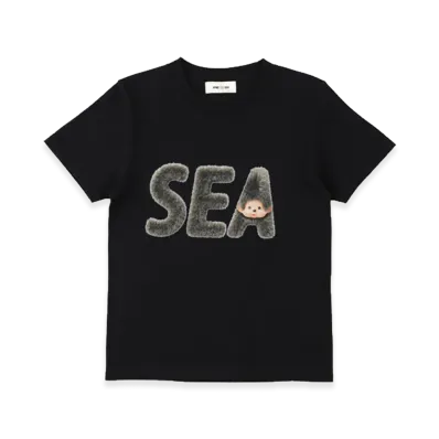 WIND AND SEA x Monchhichi Kids Fur OG Sea Tee "Black"