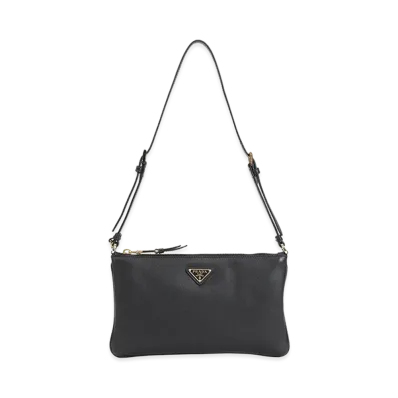 PRADA Women's Logo Shoulder Bag "Black"