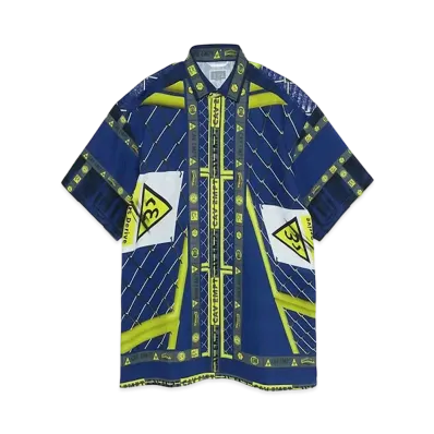 Cav Empt (C.E) CHAINLINK SHORT SLEEVE SHIRT "Navy"