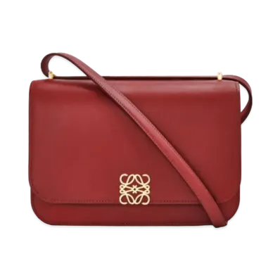 LOEWE Goya Bag In Silk Calfskin "Deep Red"