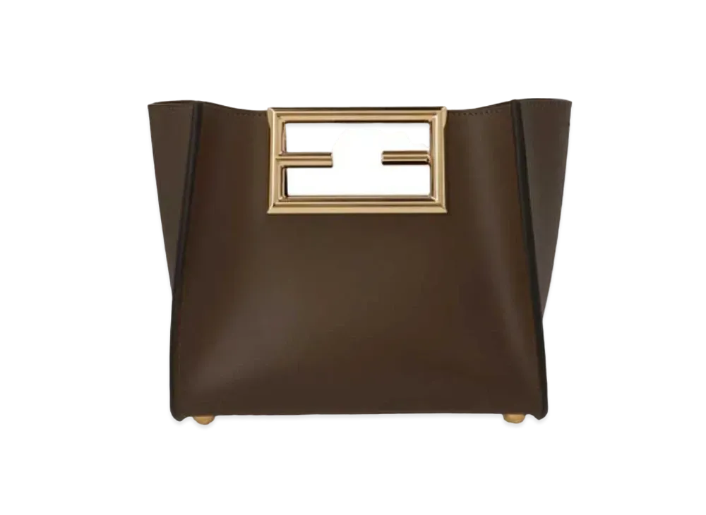 FENDI Way Small Leather Bag "Dark Brown"