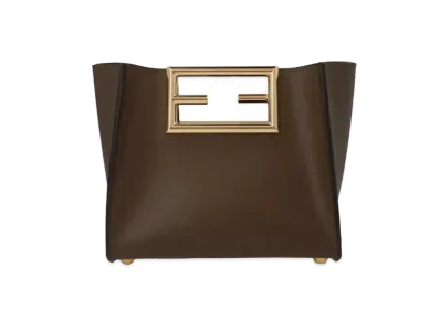 FENDI Way Small Leather Bag "Dark Brown"