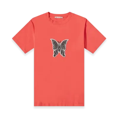 OUR LEGACY Box T-Shirt Schmetterling "Raspberry Red"