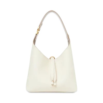 Chloe Small Marcie Hobo Bag In Grained Leather "Misty Ivory"