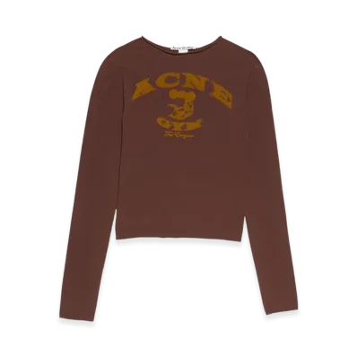 Acne Studios Fitted Crewneck Knitwear "Burgundy/Brown"