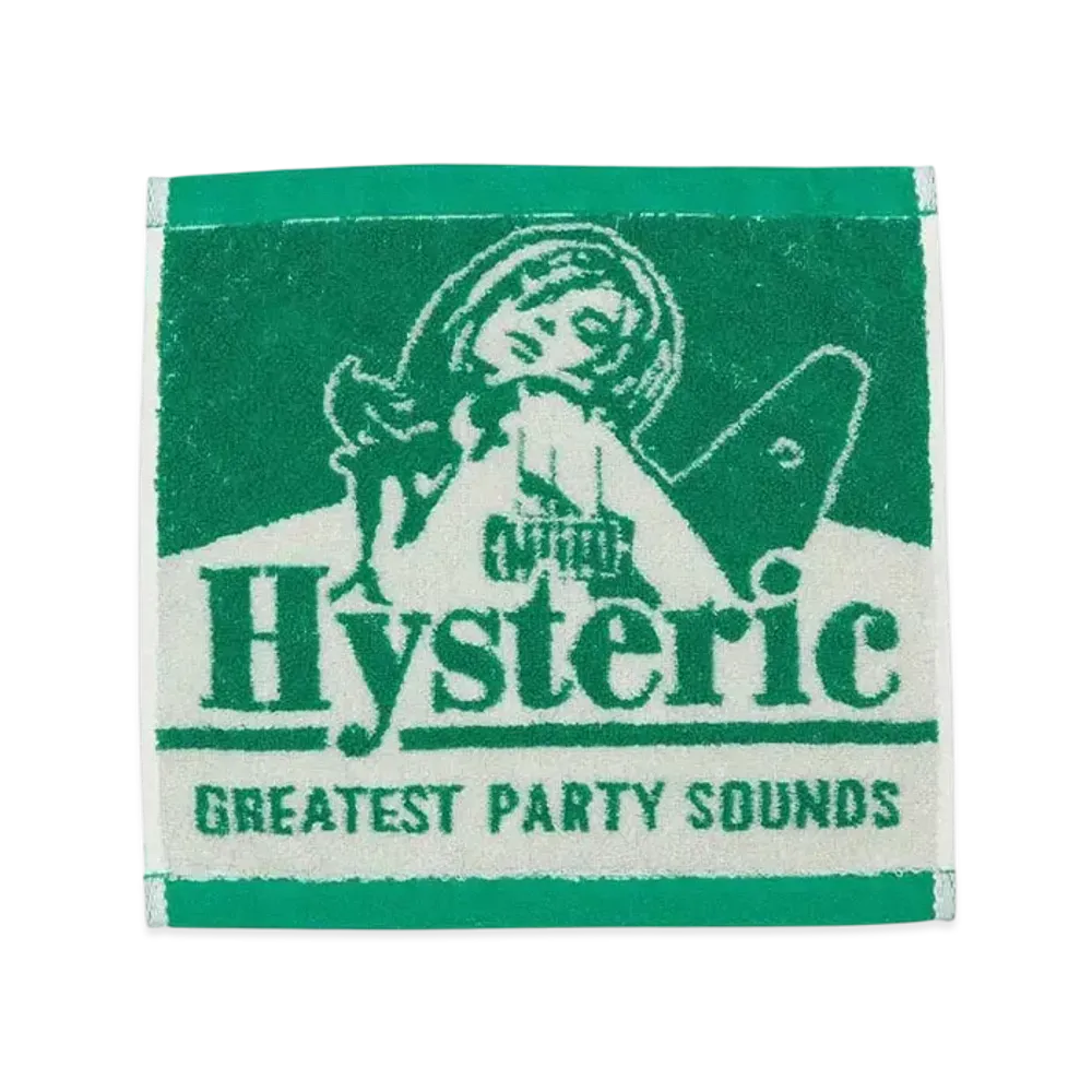HYSTERIC GLAMOUR Guitar Girl Towel Handkerchief "Green"