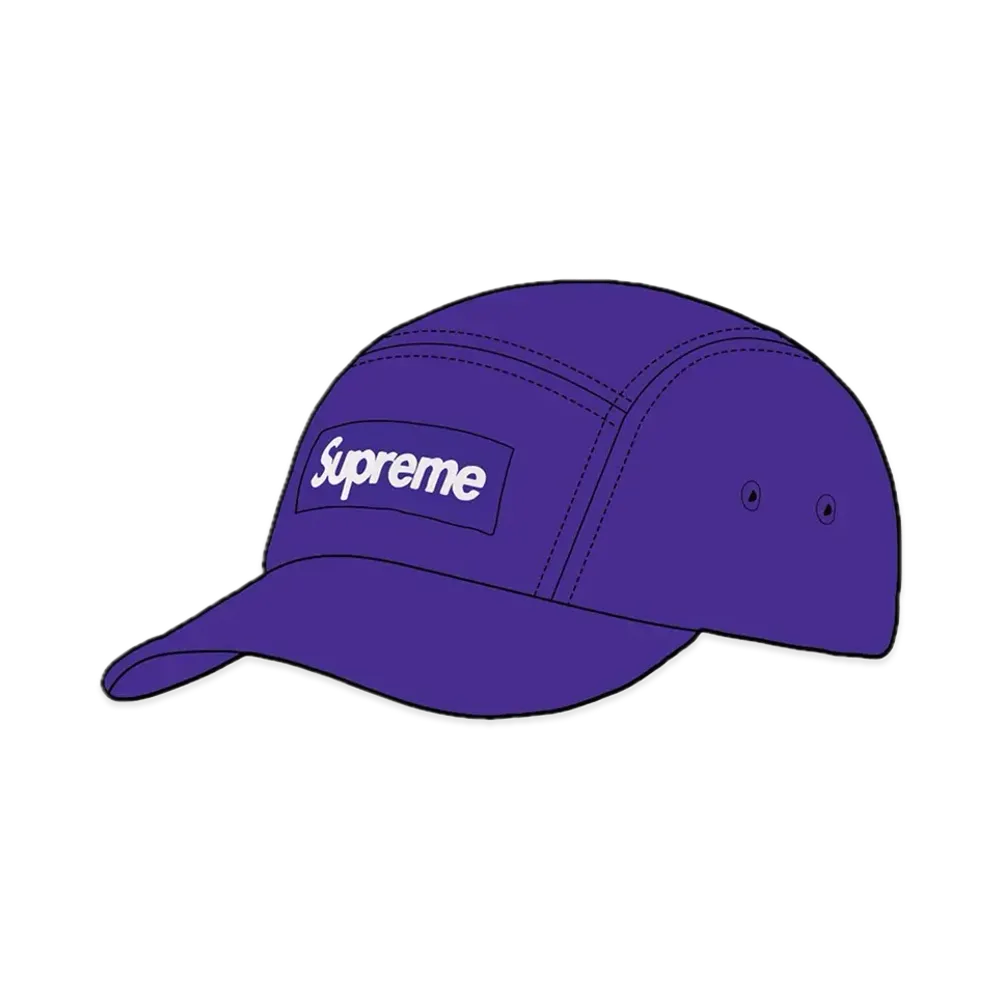Supreme Washed Chino Twill Camp Cap "Purple"(23SS)