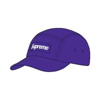 Supreme Washed Chino Twill Camp Cap "Purple"(23SS)