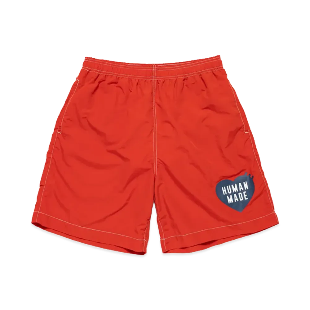HUMAN MADE Swim Shorts "Red"