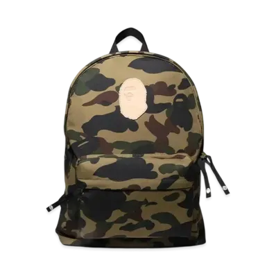 A BATHING APE 1St Camo Ape Head Patch Daypack "Green"