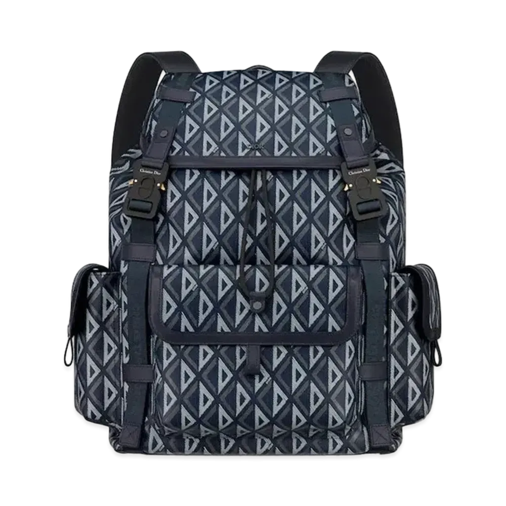 Dior Hit The Road Backpack CD Diamond Canvas "Navy Blue"