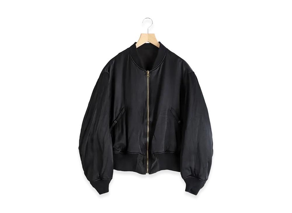 COMOLI Women's Reversible Flight Jacket "Black"