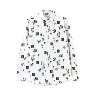Paul Smith Drawing Floral Casual Shirt "White"